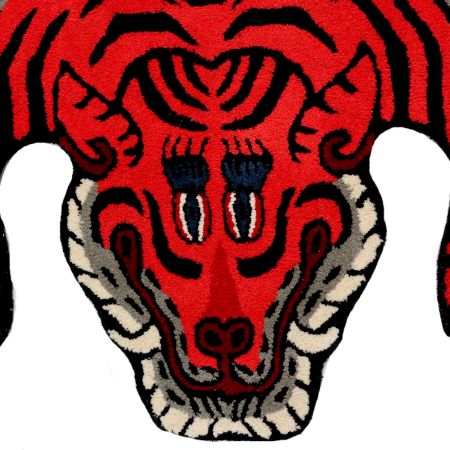 Tibetan Woolen Rug Tiger Rug for Meditation and Yoga